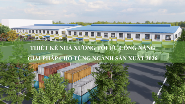 Thiết kế nhà xưởng tối ưu công năng 2026 cho từng ngành sản xuất
